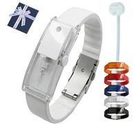 Pnedeodm Fragrance Atomizer Bracelet, Refillable Fragrance Spray Bracelet with Adjustable Wristband, Handmade Essential Oil Diffuser Perfume Bracelets for All Perfumes, Valentine's Day Gifts (White)