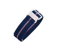 PNESHGTT Bracelet de montre confortable en nylon, 20 mm et 22, lavable, résistant, compatible avec les montres for hommes(Blue White-Orange,20mm)