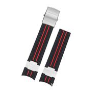 PNESHGTT Bracelet de montre en caoutchouc silicone à extrémité incurvée 22 mm compatible avec Ulysse Nardin 263 DIVER entre les couleurs Bracelets étanches(Black Gray)