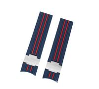 PNESHGTT Bracelet de montre en caoutchouc silicone à extrémité incurvée 22 mm compatible avec Ulysse Nardin 263 DIVER entre les couleurs Bracelets étanches(GREEN BLUE)