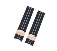 PNESHGTT Bracelet de montre en caoutchouc silicone à extrémité incurvée 22 mm compatible avec Ulysse Nardin 263 DIVER entre les couleurs Bracelets étanches(White Black)