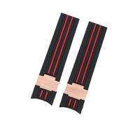 PNESHGTT Bracelet de montre en caoutchouc silicone à extrémité incurvée 22 mm compatible avec Ulysse Nardin 263 DIVER entre les couleurs Bracelets étanches(Blue Pink)