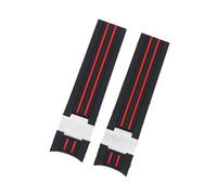 PNESHGTT Bracelet de montre en caoutchouc silicone à extrémité incurvée 22 mm compatible avec Ulysse Nardin 263 DIVER entre les couleurs Bracelets étanches(Black Yellow)