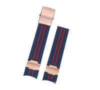 PNESHGTT Bracelet de montre en caoutchouc silicone à extrémité incurvée 22 mm compatible avec Ulysse Nardin 263 DIVER entre les couleurs Bracelets étanches(Antique Black)