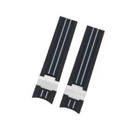 PNESHGTT Bracelet de montre en caoutchouc silicone à extrémité incurvée 22 mm compatible avec Ulysse Nardin 263 DIVER entre les couleurs Bracelets étanches(Coal Black)
