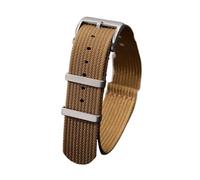PNESHGTT Bracelet de montre en nylon 18/20/22 mm, marron, vert, noir, compatible avec les montres décontractées, militaires et sportives, remplacement bracelet(Black-Gold,22mm)