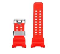 PNESHGTT Bracelet de montre en Silicone Compatible avec Casio 3554 Cat Man, trois chaînes représentatives, ceinture résine GPR-H1000(B-Red silver)