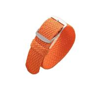 PNESHGTT Bracelet de montre en toile tissée nylon, compatible avec les bracelets Perlon et Omega, disponible 14, 16, 18, 20 22 mm, for homme femme(Orange,22mm)
