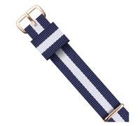 PNESHGTT Bracelet de montre unisexe en nylon, or rose et argent, disponible 14 mm, 16, 18, 20 22, compatible avec les montres Daniel Wellington(38-Rose gold,14mm)