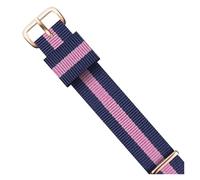 PNESHGTT Bracelet de montre unisexe en nylon, or rose et argent, disponible 14 mm, 16, 18, 20 22, compatible avec les montres Daniel Wellington(36-Rose gold,12mm)