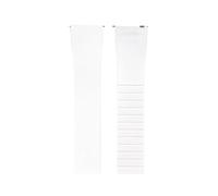 PNESHGTT Bracelet de rechange en silicone compatible avec Seiko Velatura SRH006, SRH013/SPC007, bracelet sport étanche 26 mm boucle acier inoxydable(White Silver buckle,18mm)