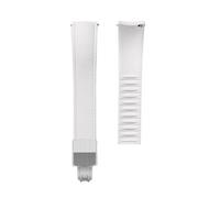 PNESHGTT Bracelet en caoutchouc 18/19/20/21/22/24 mm, extrémité incurvée fluoré à dégagement rapide, compatible avec Tissot/Omega/Seiko(White 01,22mm)