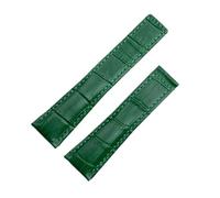 PNESHGTT Bracelet en cuir de crocodile compatible avec les montres TAG Heuer, MONACO CARRERA et autres accessoires montre (22 mm)(Green,22MM_WITHOUT BUCKLE)