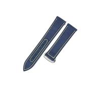 PNESHGTT Bracelet en toile et nylon de 19, 20, 21 et 22 mm compatible avec les montres Omega 300, Superb AT150 et Snoopy 310.32.(Blue Yellow-SV,19mm)