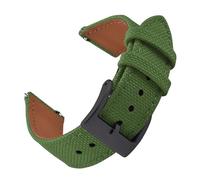 PNESHGTT Bracelet en toile sport, unisexe, disponible 18 mm, 20 et 22 ; bracelet nylon à dégagement rapide matière : cuir compatible avec…(Green-Buckle2,18mm)