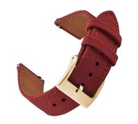 PNESHGTT Bracelet en toile sport, unisexe, disponible 18 mm, 20 et 22 ; bracelet nylon à dégagement rapide matière : cuir compatible avec…(Red-Buckle3,18mm)