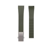 PNESHGTT Compatible avec 18 19 20 21 22MM, bracelet de montre coupé à la taille, doux et confortable, universel, en caoutchouc FKM, étanche for plongée(Olive Green-Buckle,20mm)