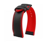 PNESHGTT Compatible avec Citizen Tudor Series 11 couleurs Bracelet de montre unisexe en nylon et caoutchouc 20 mm 22 23 étanche(Black red-B pin,18mm-width)