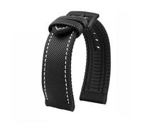 PNESHGTT Compatible avec Citizen Tudor Series 11 couleurs Bracelet de montre unisexe en nylon et caoutchouc 20 mm 22 23 étanche(Black white-B pin,23mm-width)