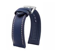 PNESHGTT Compatible avec Citizen Tudor Series 11 couleurs Bracelet de montre unisexe en nylon et caoutchouc 20 mm 22 23 étanche(Blue white-S pin,19mm-width)