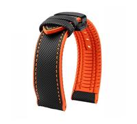 PNESHGTT Compatible avec Citizen Tudor Series 11 couleurs Bracelet de montre unisexe en nylon et caoutchouc 20 mm 22 23 étanche(Black orange-black,22mm-width)