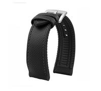 PNESHGTT Compatible avec Citizen Tudor Series 11 couleurs Bracelet de montre unisexe en nylon et caoutchouc 20 mm 22 23 étanche(Black-silver pin,20mm-width)