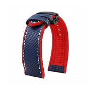 PNESHGTT Compatible avec le bracelet de montre d'alpinisme Casio PROTREK PRG-600/PRG-650 PRW-6600/PRW-6800 Bracelet sport en caoutchouc souple nylon for homme 24 mm(Blue Red B)