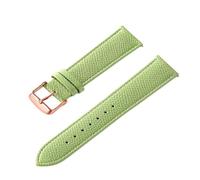 PNESHGTT Compatible avec le bracelet en cuir Epsom imprimé paume, de veau, bleu Royal, vert, rose, Milkshake blanc, 18MM, 20MM, 22MM, 24MM, accessoires(Avocado green rose,15mm)