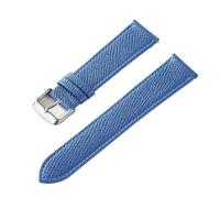 PNESHGTT Compatible avec le bracelet en cuir Epsom imprimé paume, de veau, bleu Royal, vert, rose, Milkshake blanc, 18MM, 20MM, 22MM, 24MM, accessoires(Peacock blue,15mm)