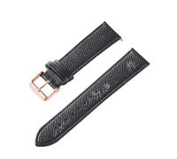 PNESHGTT Compatible avec le bracelet en cuir Epsom imprimé paume, de veau, bleu Royal, vert, rose, Milkshake blanc, 18MM, 20MM, 22MM, 24MM, accessoires(Black rose buckle,15mm)