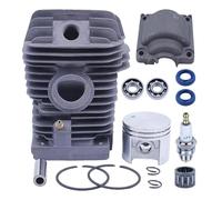 PNESHGTT Compatible avec Le kit de Piston Cylindre 40 mm Compatible la tronçonneuse MS210 021 MS 210 1123 020 1216 W Joints palier Vilebrequin Roulement à Aiguilles Carter Moteur