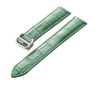 PNESHGTT Compatible avec le remplacement du bracelet de montre en cuir Cartier London Solo Key, accessoires à boucle pliante for hommes et femmes(Green,18mm)