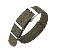 PNESHGTT Compatible avec les bracelets de montre de 16 mm, 18 mm, 19 mm, 20 mm, 22 mm, 24 mm, bracelets de montre monoblocs respirants, bracelet réglable à boucle robuste(Army Green,22mm)