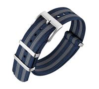 PNESHGTT Compatible avec les bracelets de montre de 16 mm, 18 mm, 19 mm, 20 mm, 22 mm, 24 mm, bracelets de montre monoblocs respirants, bracelet réglable à boucle robuste(Blue grey,18mm)