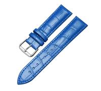 PNESHGTT Compatible avec les bracelets de montre en cuir 12/13/14/15/16/17/18/19/20/21/22/23/24 mm, motif crocodile, bracelet de rechange universel for homme(Blue,19mm)