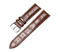 PNESHGTT Compatible avec les bracelets de montre en cuir 12/13/14/15/16/17/18/19/20/21/22/23/24 mm, motif crocodile, bracelet de rechange universel for homme(Brown,12mm)