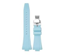 PNESHGTT Compatible avec les séries Tissot PRX 35MM/40MM for hommes et femmes, bracelet en caoutchouc de remplacement décontracté à la mode + outils dégagement rapide(Lightblue03,40mm-12mm)