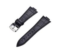 PNESHGTT Compatible avec un bracelet en cuir de vachette 12 mm, compatible les bracelets Tissot série PRX T137.407 et .410 à extrémité saillante. Convient aux hommes(Black)