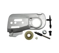 PNESHGTT Guide-chaîne Compatible avec tronçonneuse Husqvarna 445 450 445E 450E, kit d'écrous de réglage et tendeur vis sans Fin for Pompe 544094001