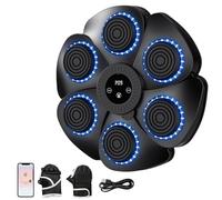 Pneterg Boxe Mural Musique, Machine De Boxe Musicale Adulte, Music Boxing Machine, Machine Boxe Musicale Adulte, Boxing Training Mural pour EntraîNement (C-Noir)