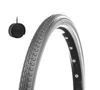 Pneu 24 x 1 3/8 (37-540) + Chambre à Air Pneumatique Grise, Accessoire Fauteuil Roulant