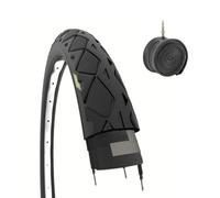 Pneu 26 x 1,50 (40 - 559) + chambre à air pneumatique noir pour vélo de ville