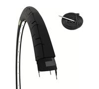 Pneu 700 x 23 C (23-622) + chambre valve française pneumatique pour vélo de course BDC Single Speed (chambre avec valve 80 mm)