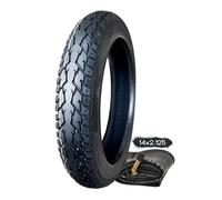Pneu amélioré 14x2.125 57-254 Tire and Tube Set for Electric Bike 8 Level Design, 14 2.125 Anti Puncture Snow Tire for Ebike with Bent Valve Inner Tube, Neumático Camara 14x2.125 Off-Road Tread