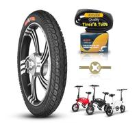 Pneu amélioré 18x2.125 Pneu de vélo électrique pour tube de pneu de vélo électrique | 18 2.125 Pneu anti-perforation en caoutchouc pour vélo électrique avec valve inclinée Tube intérieur