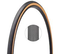 Pneu amélioré 700 x 25 C/700 x 28 C - Pneu de rechange pliable pour vélo de route - En nylon 60 TPI - Protection anti-crevaison - Pneu de vélo hybride - Paroi latérale marron et bande de roulement