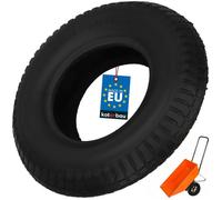 KOTARBAU® Pneu Brouette - 6 PR - Gomme - ⌀ 40 cm - Noir - Roue De Rechange - Pneu Remorque - Résistant - pour Chariot Jardin Bricolage