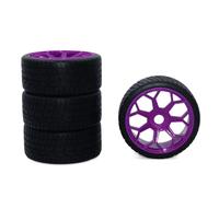Pneu Caoutchouc RC Compatible avec Arrma pour Felony 6S pour BLX pour Typhon 1/7 RC Voiture Mise À Niveau Pièces De Rechange Accessoires 2.9" Pneu Moyeu De Roue en Nid d'abeille(Purple)