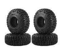 Pneu Caoutchouc RC Compatible avec Axial pour SCX24 AX24 pour Traxxas 1/18 1/24 Pièces De Voiture Radiocommandée pour Chenilles 4 Pneus Tout-Terrain en Caoutchouc Souple De 60 Mm 1 Pouce