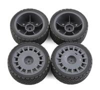 Pneu Caoutchouc RC Compatible Avec Tamiya Pour TT01 Pour TT02 XV01 TA06 PTG2 Pour HPI Pour KYOSHO WR8 Pour HSP 1/10 Pièces De Mise À Niveau Voitures Radiocommandées Pneu Roue En Plastique(Gray)